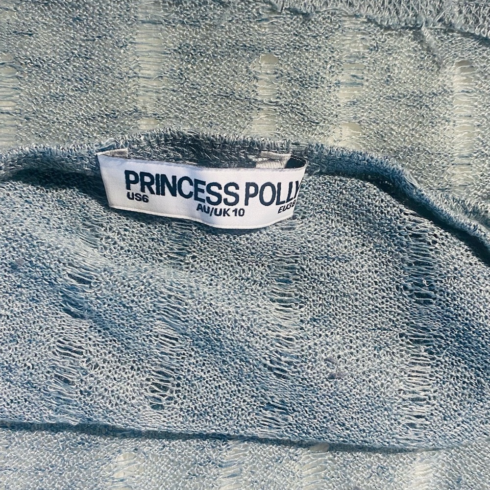 Princess Polly Blue Long Sleeve Top - Picture 3 of 4